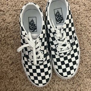 checkered vans size 8 in women